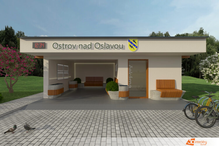 Návrh autobusové zastávky Ostrov nad Oslavou
