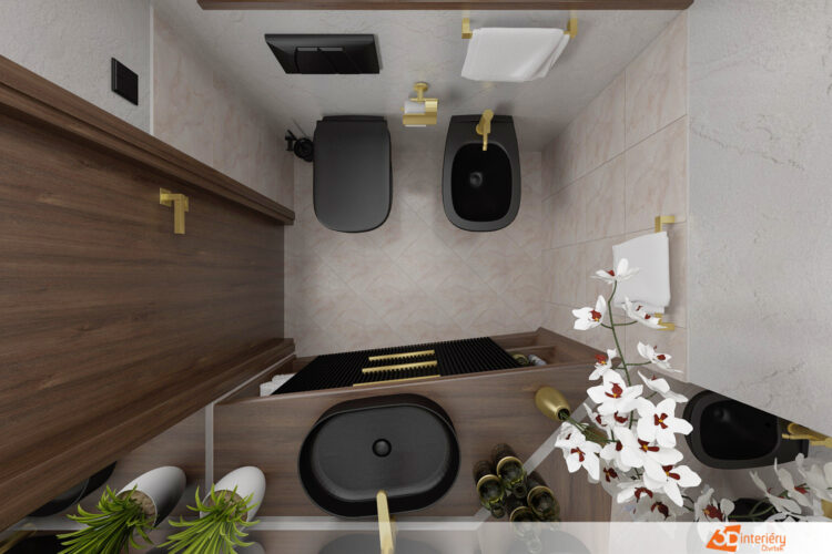 Koupelnový nábytek v černé barvě